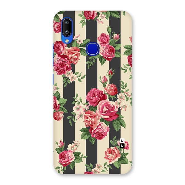 Stripes And Floral Back Case for Vivo Y91