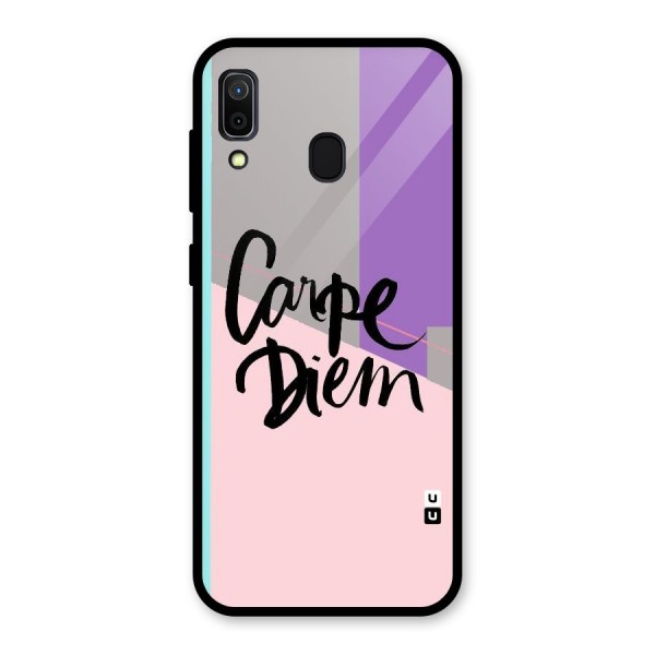 Stripes Black Diem Glass Back Case for Galaxy A30