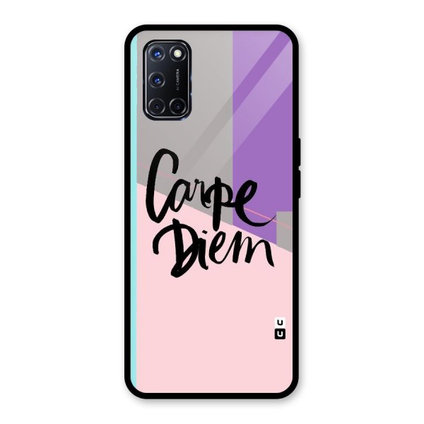 Stripes Black Diem Glass Back Case for Oppo A52