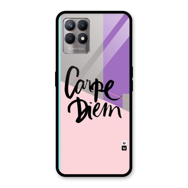 Stripes Black Diem Glass Back Case for Realme 8i