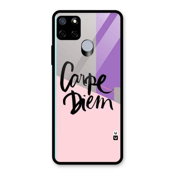 Stripes Black Diem Glass Back Case for Realme C15