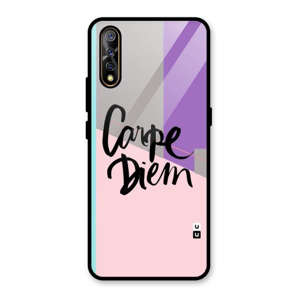 Stripes Black Diem Glass Back Case for Vivo Z1x