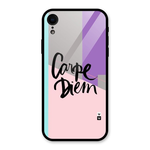 Stripes Black Diem Glass Back Case for XR