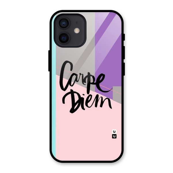 Stripes Black Diem Glass Back Case for iPhone 12