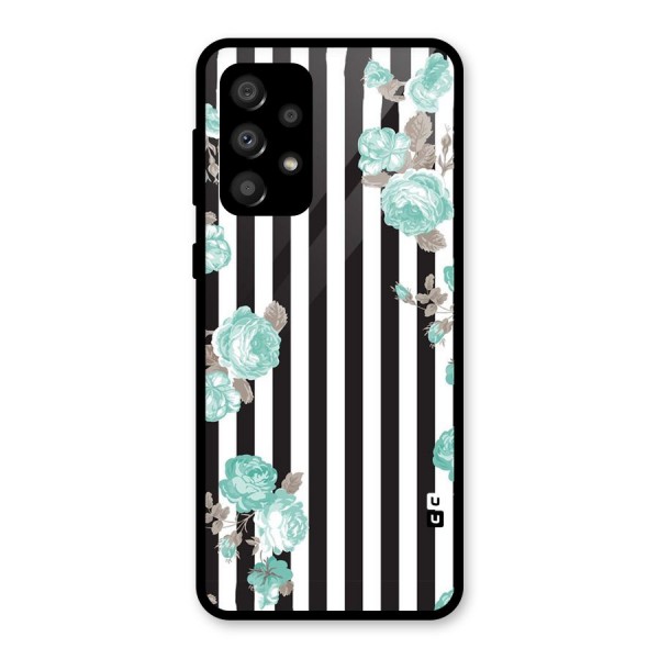 Stripes Bloom Glass Back Case for Galaxy A32