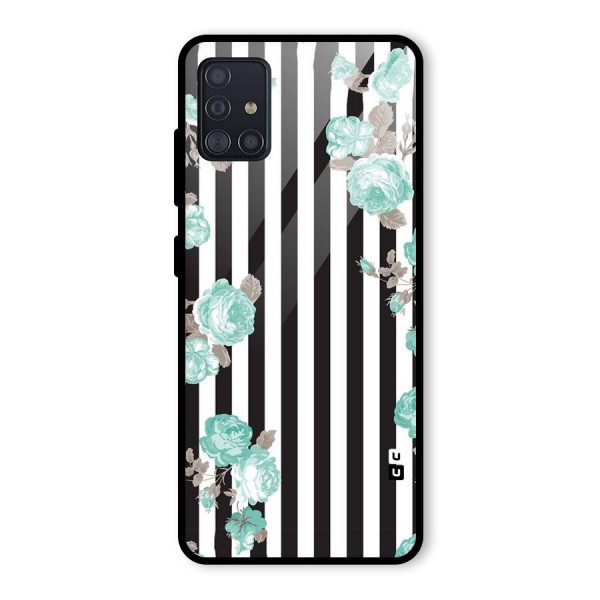 Stripes Bloom Glass Back Case for Galaxy A51