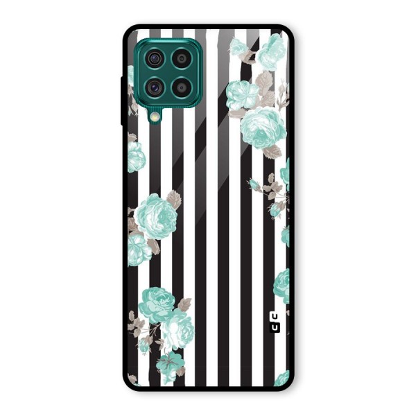 Stripes Bloom Glass Back Case for Galaxy F62