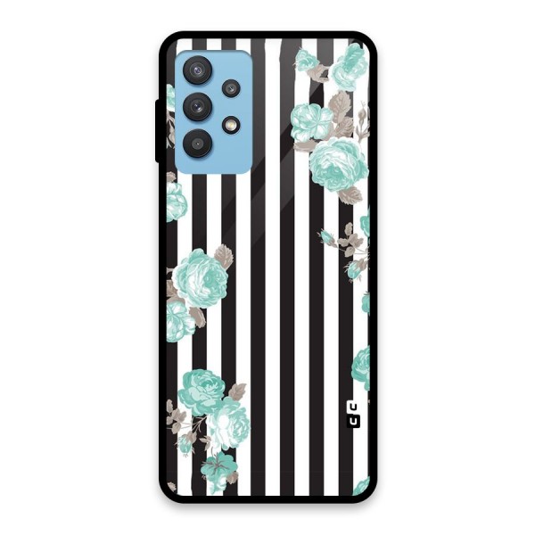 Stripes Bloom Glass Back Case for Galaxy M32 5G