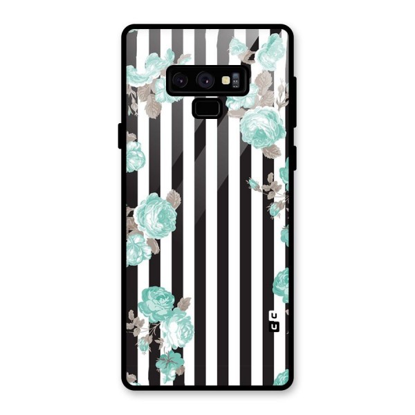 Stripes Bloom Glass Back Case for Galaxy Note 9