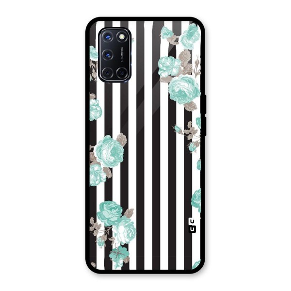 Stripes Bloom Glass Back Case for Oppo A52