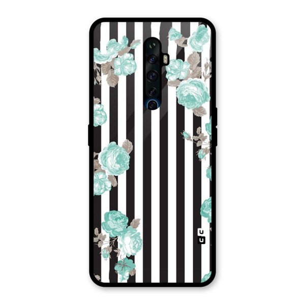 Stripes Bloom Glass Back Case for Oppo Reno2 Z