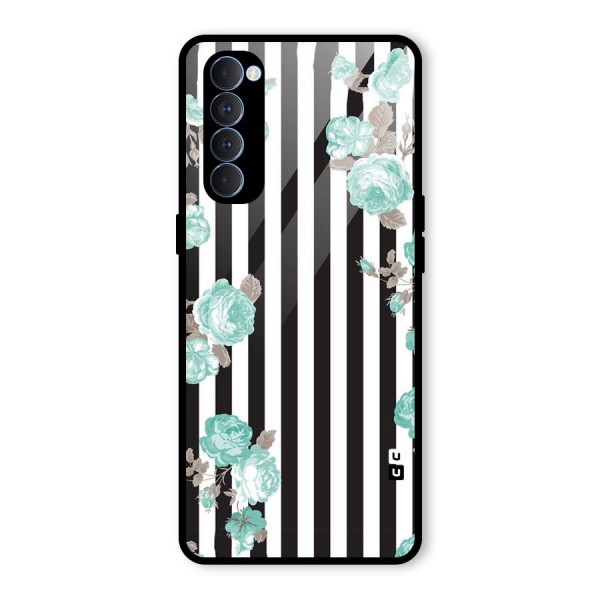 Stripes Bloom Glass Back Case for Oppo Reno4 Pro