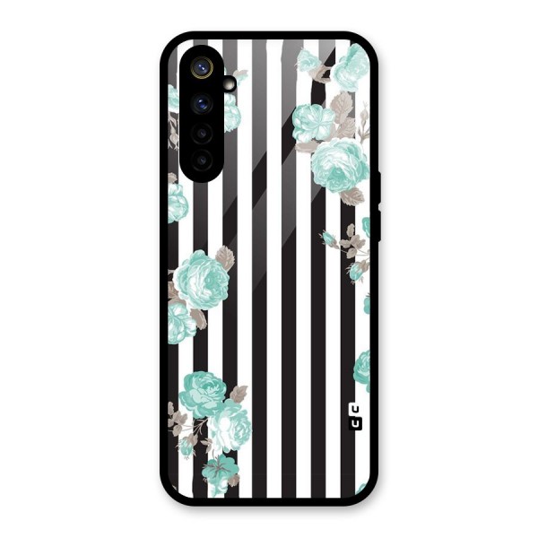 Stripes Bloom Glass Back Case for Realme 6