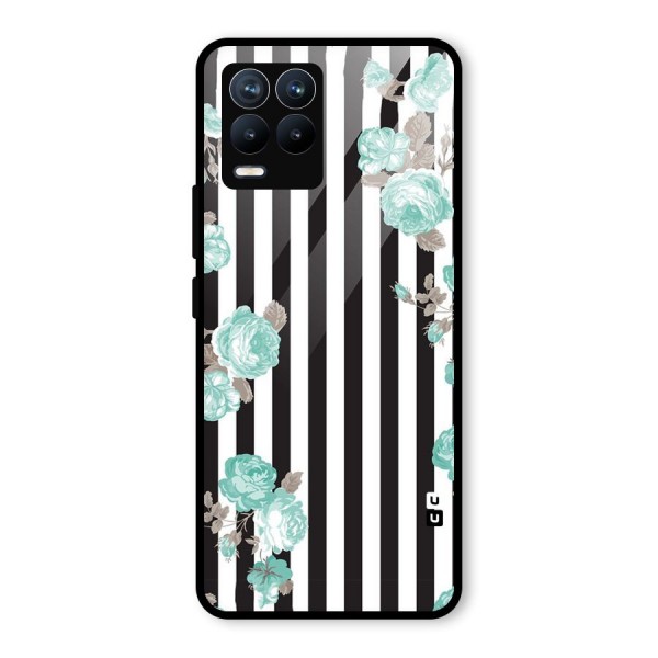 Stripes Bloom Glass Back Case for Realme 8 Pro