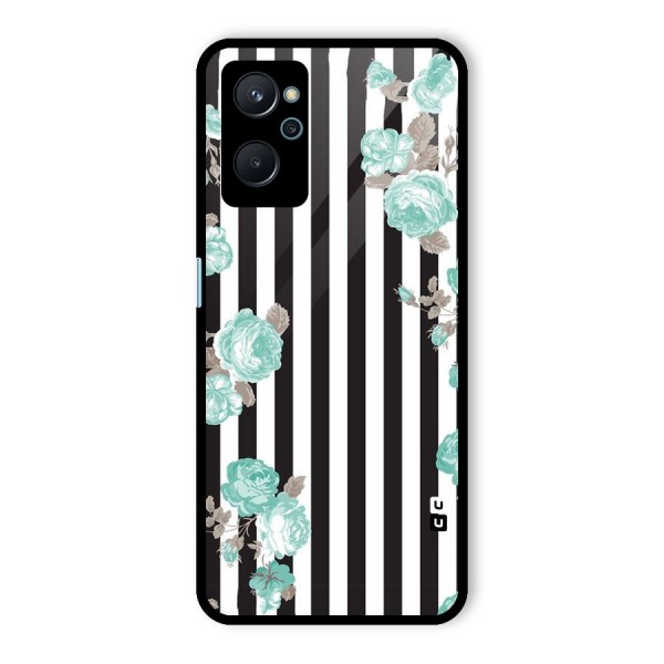 Stripes Bloom Glass Back Case for Realme 9i