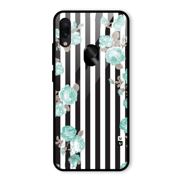 Stripes Bloom Glass Back Case for Redmi Note 7