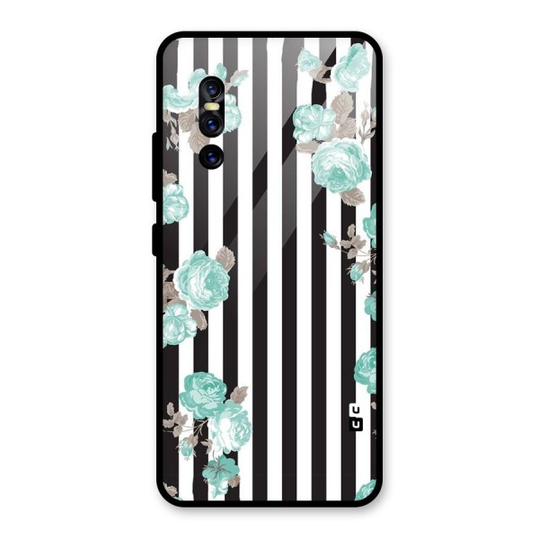 Stripes Bloom Glass Back Case for Vivo V15 Pro