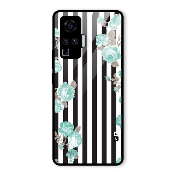 Stripes Bloom Glass Back Case for Vivo X50 Pro