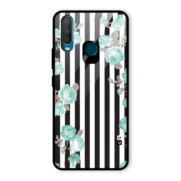 Stripes Bloom Glass Back Case for Vivo Y15