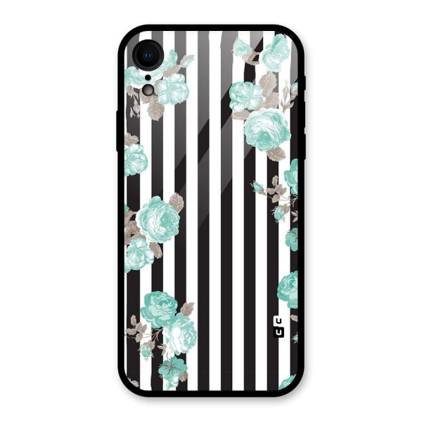 Stripes Bloom Glass Back Case for XR