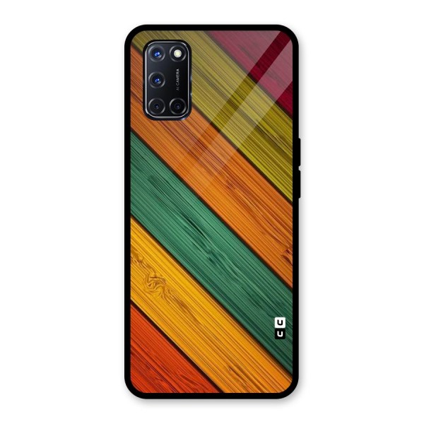 Stripes Classic Design Glass Back Case for Oppo A52