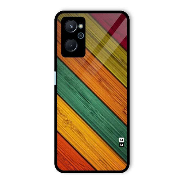 Stripes Classic Design Glass Back Case for Realme 9i