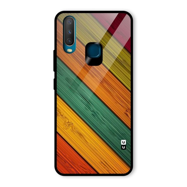 Stripes Classic Design Glass Back Case for Vivo Y12