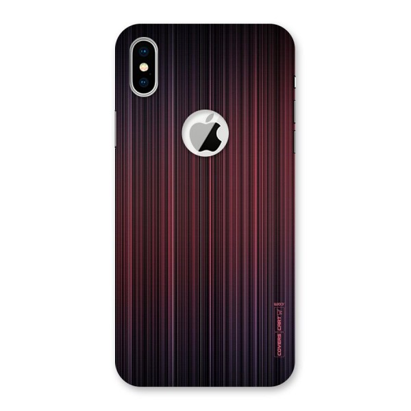 Stripes Gradiant Back Case for iPhone X Logo Cut