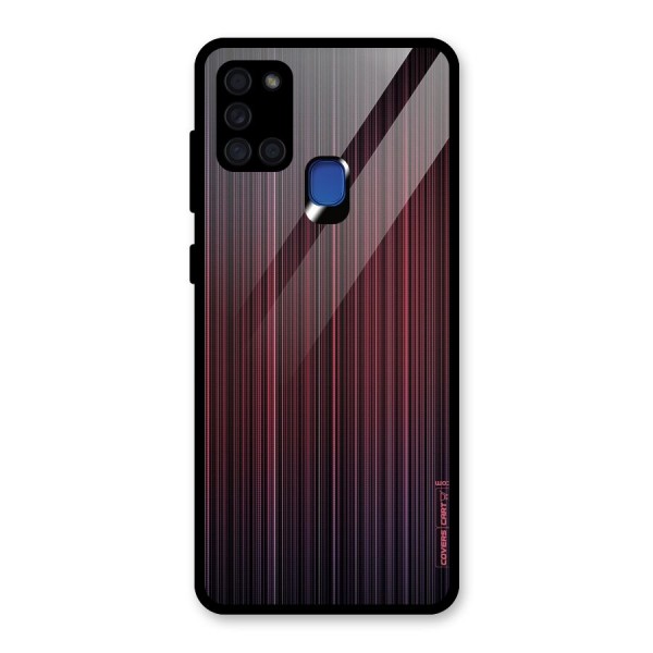 Stripes Gradiant Glass Back Case for Galaxy A21s