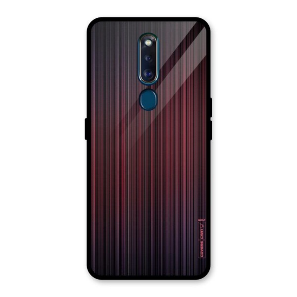 Stripes Gradiant Glass Back Case for Oppo F11 Pro