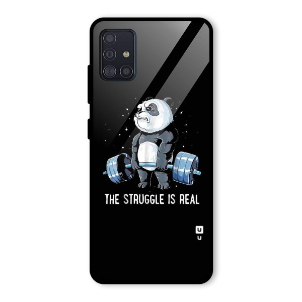 Struggle in Real Glass Back Case for Galaxy A51