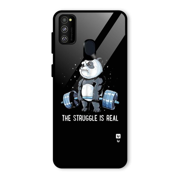 Struggle in Real Glass Back Case for Galaxy M21