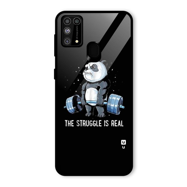 Struggle in Real Glass Back Case for Galaxy M31