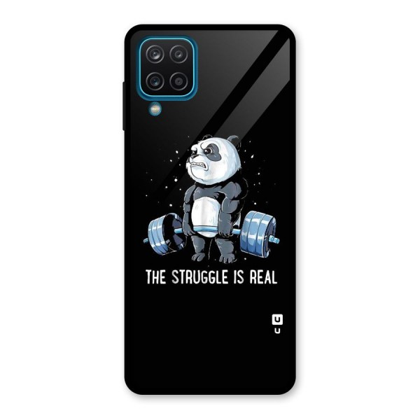 Struggle is Real Glass Back Case for Galaxy A12