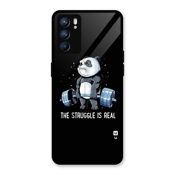 Struggle is Real Glass Back Case for Oppo Reno6 5G