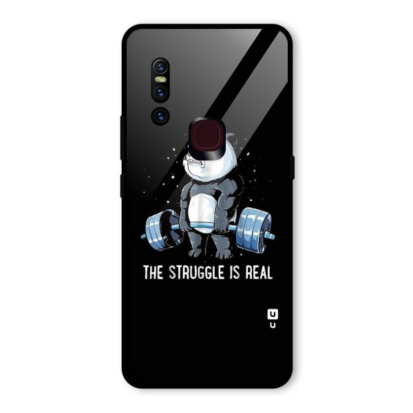 Struggle is Real Glass Back Case for Vivo V15