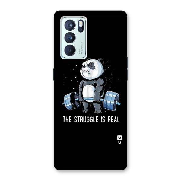 Struggle is Real Panda Back Case for Oppo Reno6 Pro 5G