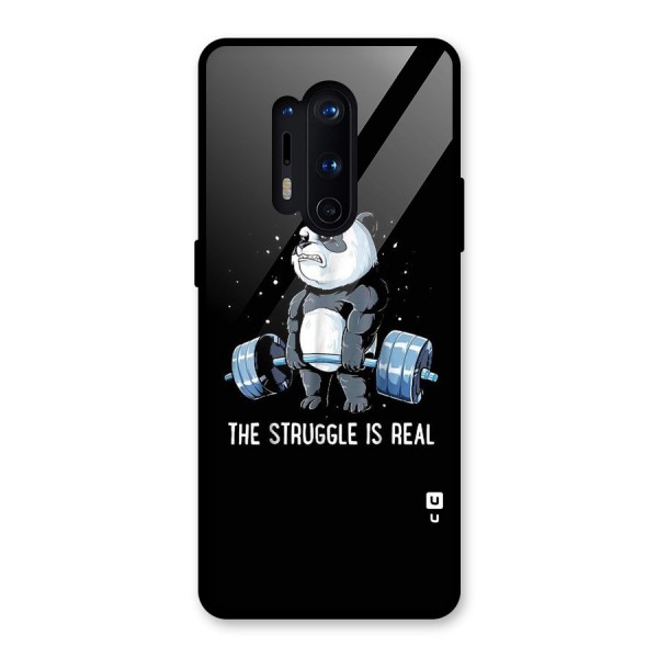 Struggle is Real Panda Glass Back Case for OnePlus 8 Pro