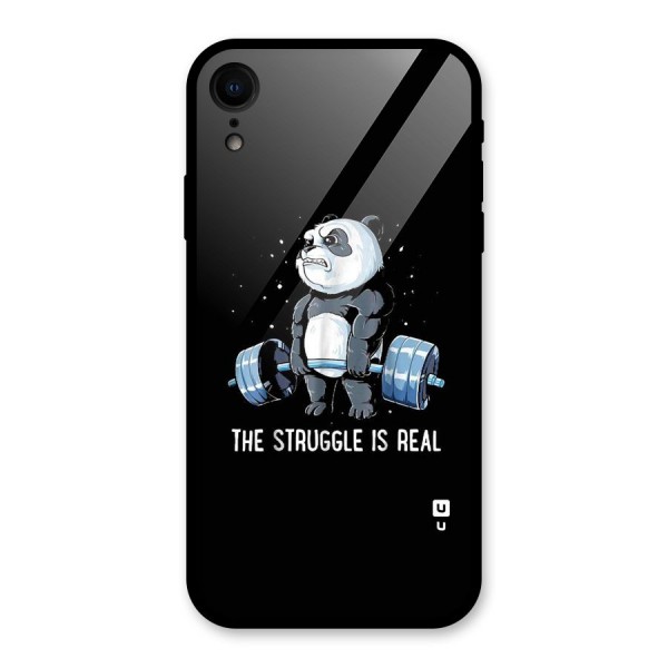 Struggle is Real Panda Glass Back Case for XR