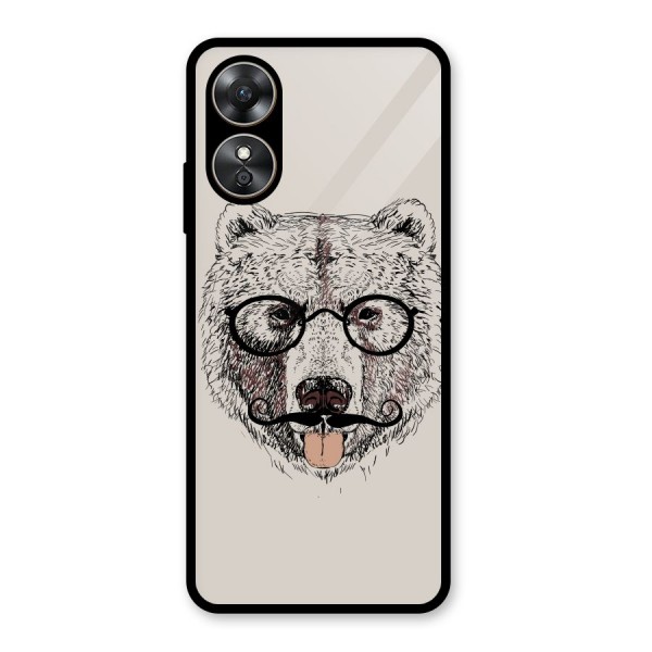 Studious Bear Glass Back Case for Oppo A17