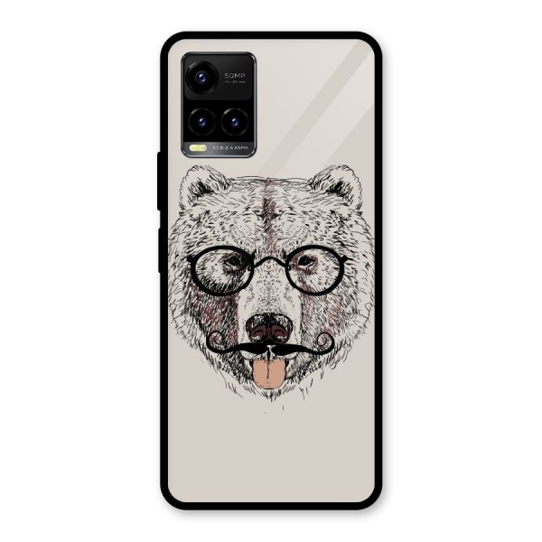 Studious Bear Glass Back Case for Vivo Y21A