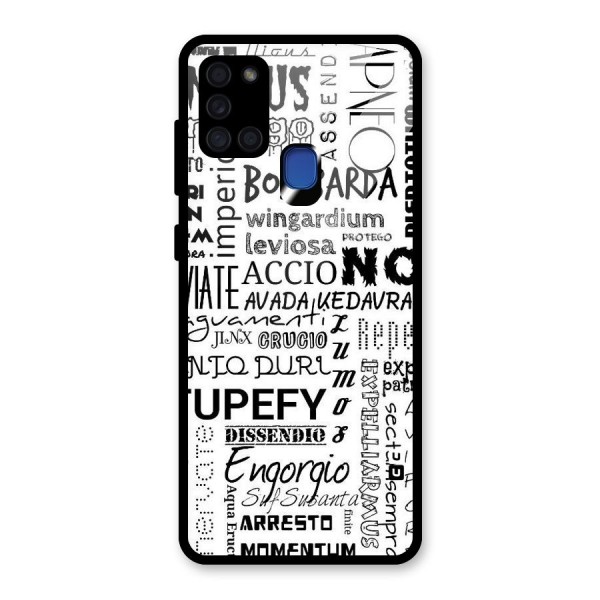 Stupefy Glass Back Case for Galaxy A21s