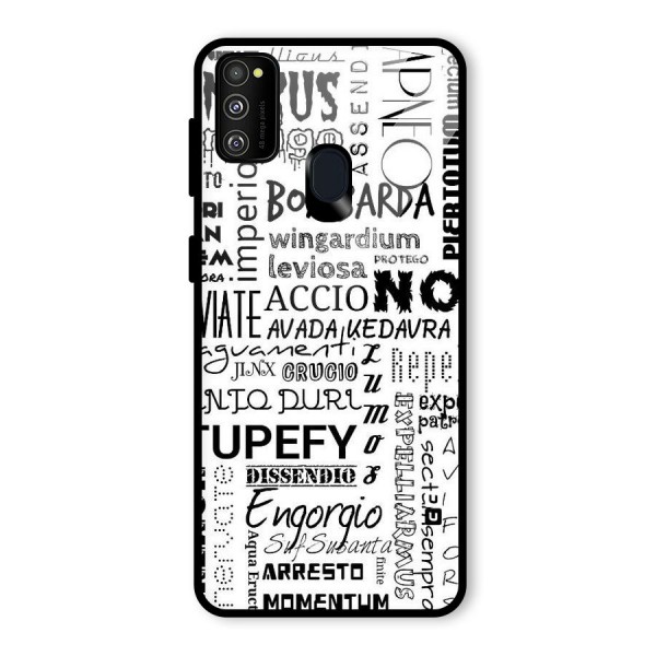 Stupefy Glass Back Case for Galaxy M21