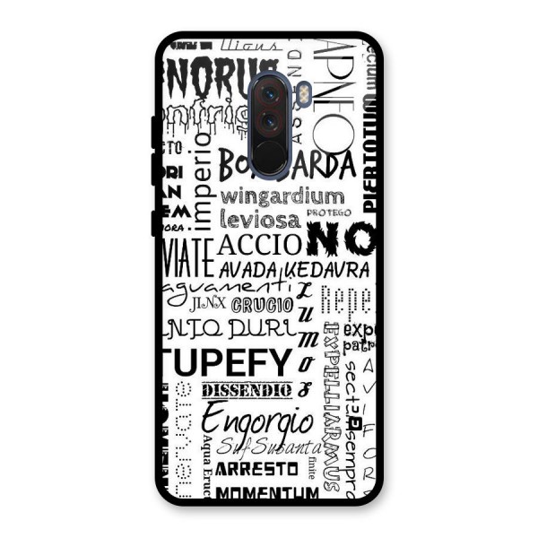 Stupefy Glass Back Case for Poco F1