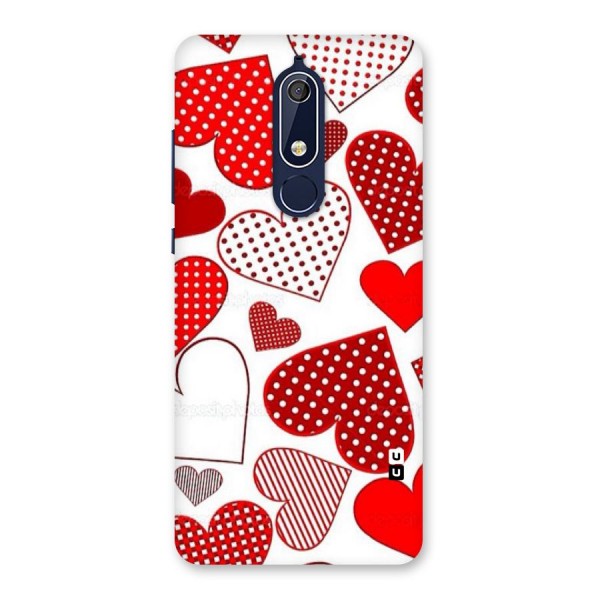 Style Hearts Back Case for Nokia 5.1