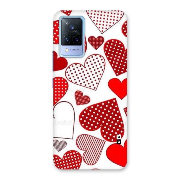 Style Hearts Back Case for Vivo V21 5G