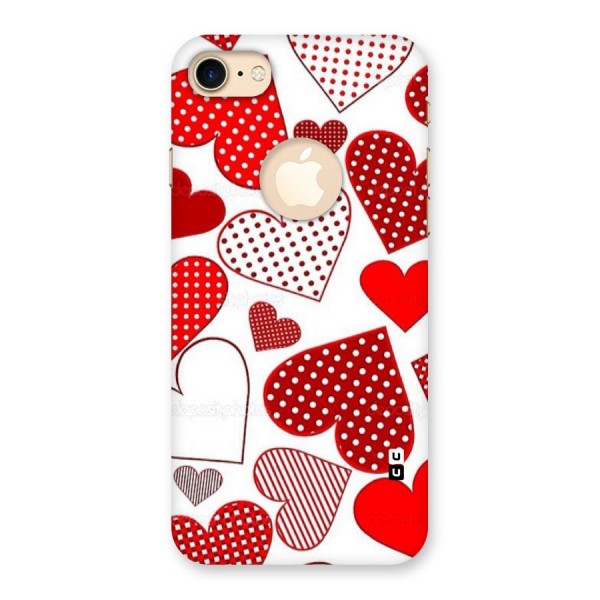 Style Hearts Back Case for iPhone 8 Logo Cut