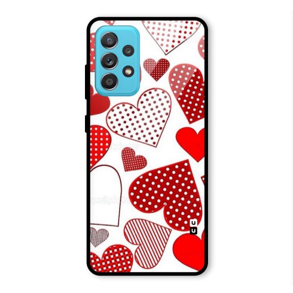 Style Hearts Glass Back Case for Galaxy A52s 5G