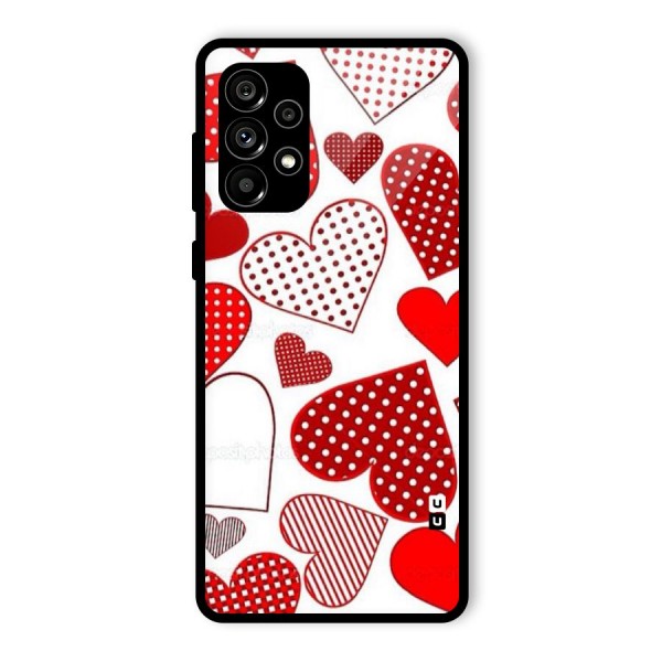 Style Hearts Glass Back Case for Galaxy A73 5G