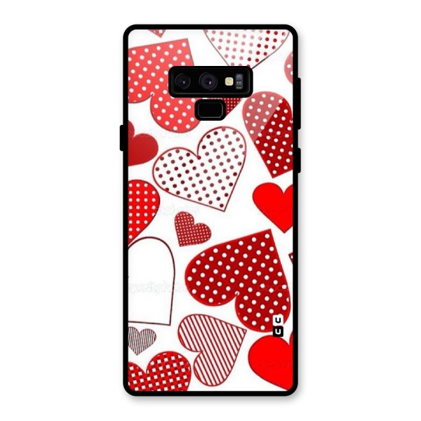 Style Hearts Glass Back Case for Galaxy Note 9